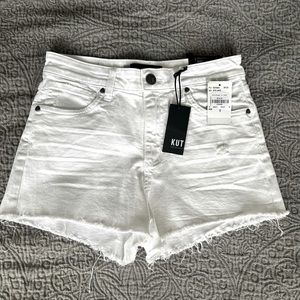 KUT white shorts| size 0| color optic white| New with tag